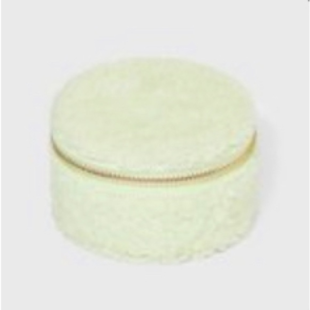 Round Fleece Jewelry Box Organizer Yellow